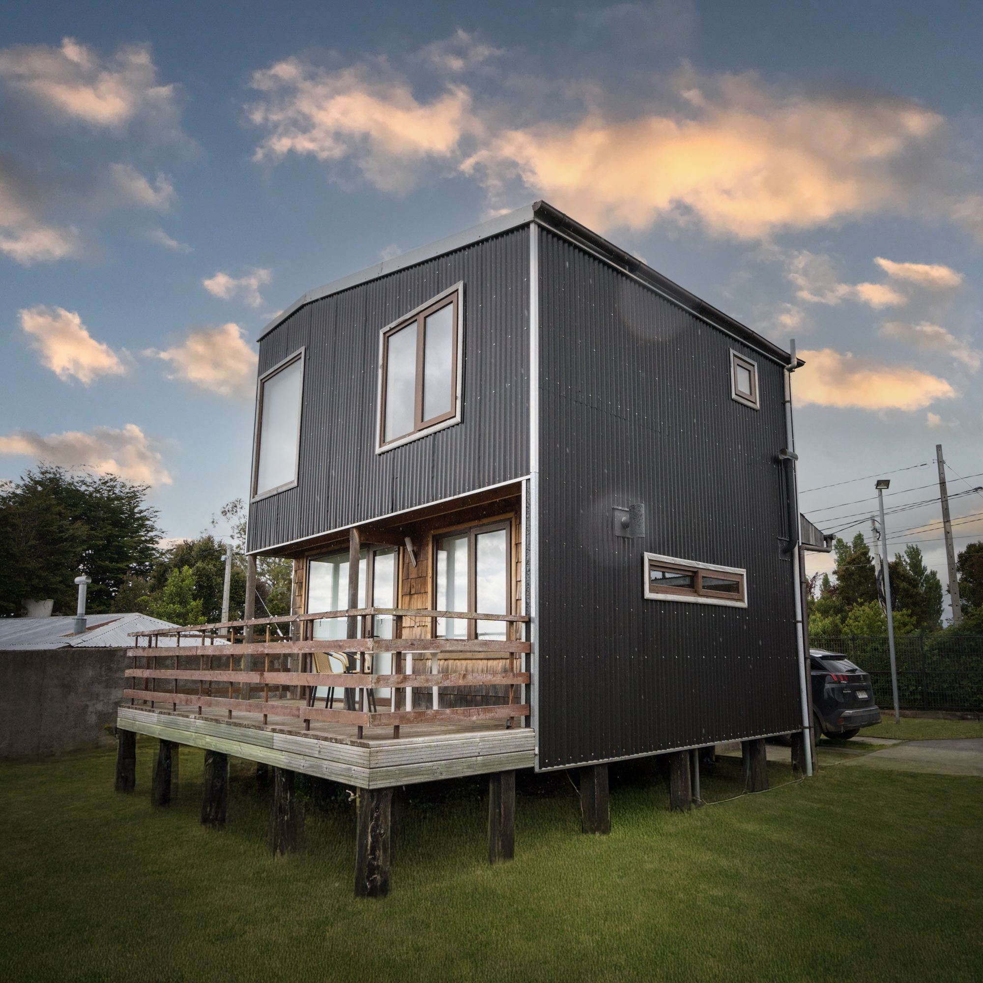 Detalle de una cabaña Alen Mapu